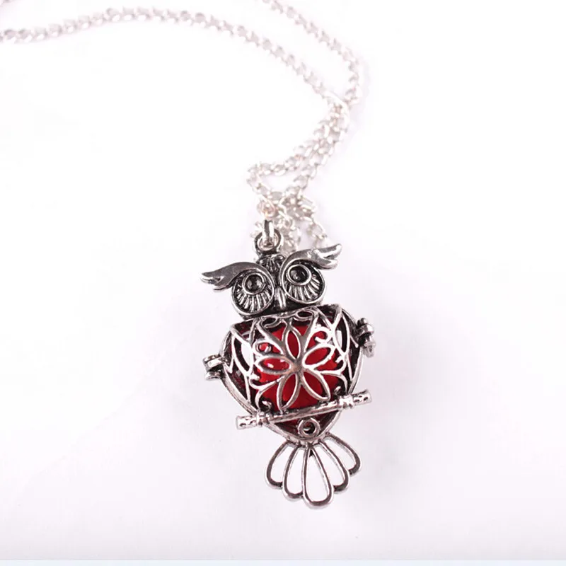 Fashion Alloy Hollow Owl Pendant Aromatherapy Diffuser Necklace Long Sweater Chain Women/Mens Jewelry | Украшения и аксессуары