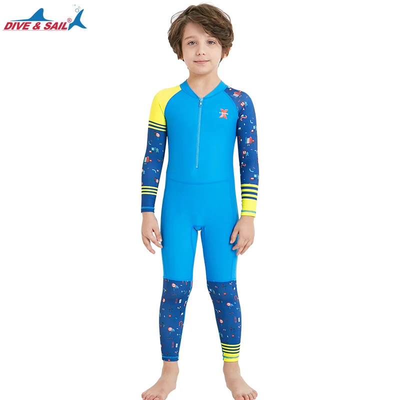 LS-18822A Гидрокостюм из лайкры для детей, Цельный купальник для мальчиков и девочек, защита от солнца, УФ-защита, UPF 50+ детский купальный костюм - Цвет: LS-18822A