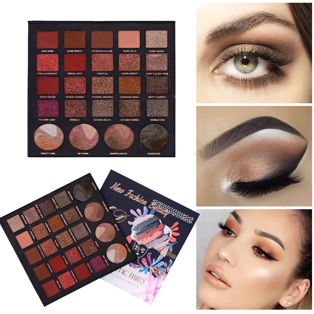 Очаровательные тени для век 20 цветов Палитра теней макияжа Мерцающие