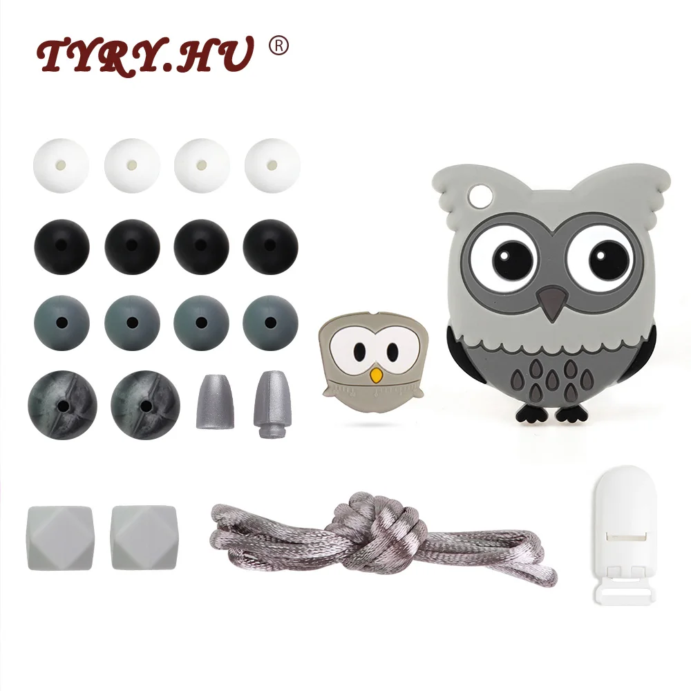 TYRY. HU Bpa Бесплатно Силиконовый Прорезыватель для зубов для детей DIY, игрушка для зубов, ожерелье, соска, цепь, Товары для детей, набор силиконовых прорезывателей и бусин