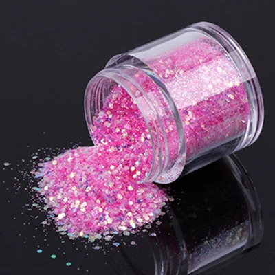 Hot pink Высокое качество женский самый низкий price10g/коробка золотой серебряный мягкий блеск для ногтей порошок сверкающий DIY ногтей зеркало средство для нанесения пудры набор - Цвет: Hot pink