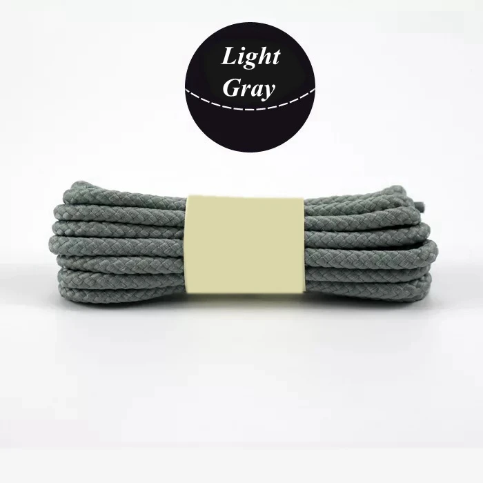 Light gray 1 пара круглые шнурки кожаные шнурки ботинок зимние ботинки martin Спортивная повседневная обувь на шнурках; для Для мужчин Для женщин Длина 80/100/120/140/160 см - Цвет: Light gray