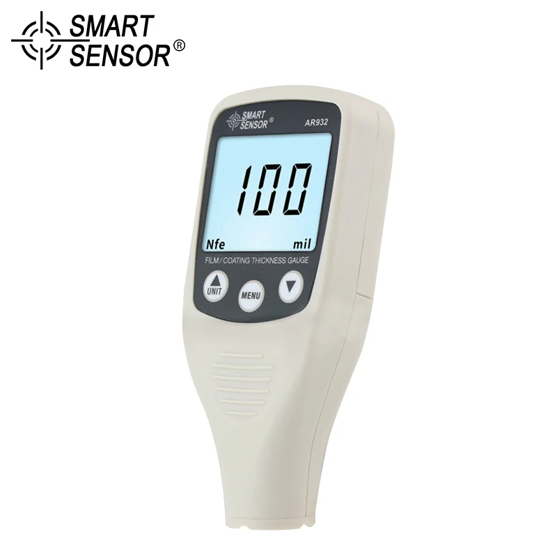 Smart Sensor AR932 цифровой Толщина датчик Краски покрытие Guage метр Диапазон 0-1500um F/N зонд