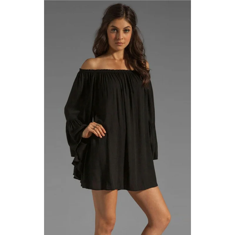 Шифоновые платья сексуальная свободная Женская одежда 2016 новый стиль белая