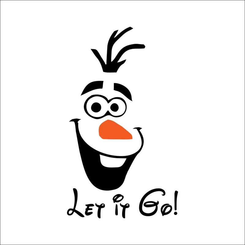 Olaf Let It Go настенные наклейки домашний декор цитаты Diy мультфильм Adesivo De Paredes