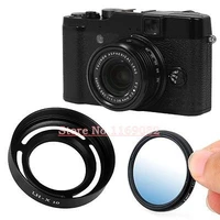 2pcs1set new slim 40mm mc uv filter metal lens hood for fuji fujifilm lh x10 x10