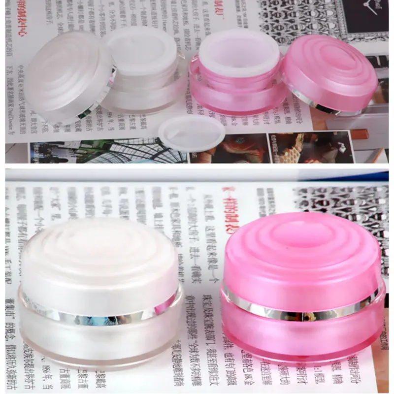 

10g white pink Cream plastic Bottles 10cc Eye Cream Mask Sample Container Cosmetic Packaging Containers plastic Pot F20171450