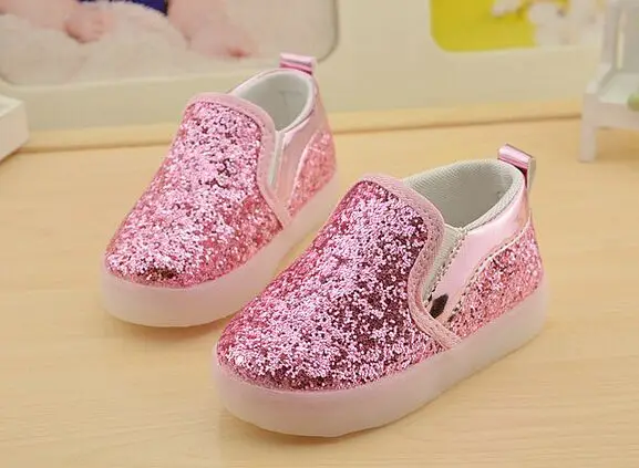 New Boys Girls Led Light Up PU Leather Children Shoes Luminous Glowing Flats Sneaker Sports Casual Running Kids Shoe Size 21-30 | Детская