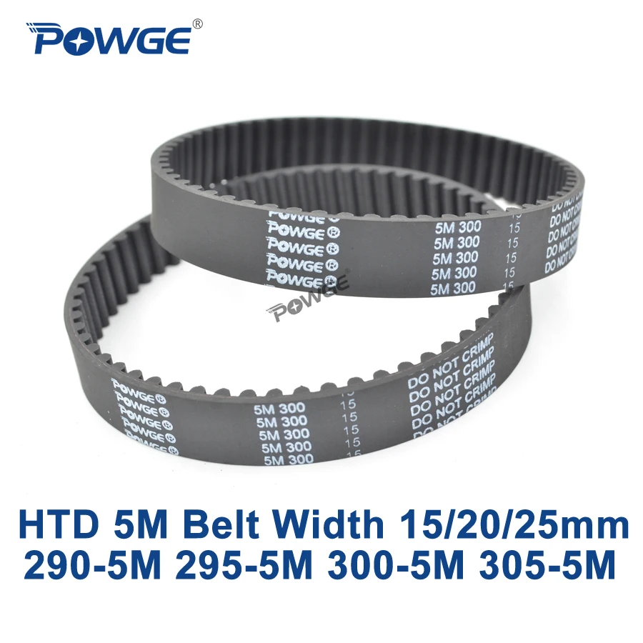 Ремень ГРМ POWGE HTD 5M C = 290/295/300/305 ширина 15/20/25 мм зубцы 58 59 60 61 HTD5M синхронный ремень 290 5