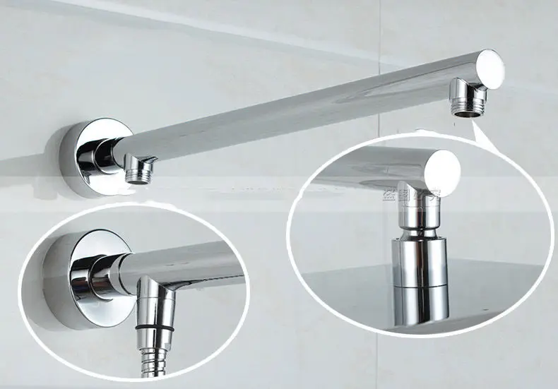 Настенные Латунь Круглый 16 дюймов Насадки для душа расширение нижней руки запись