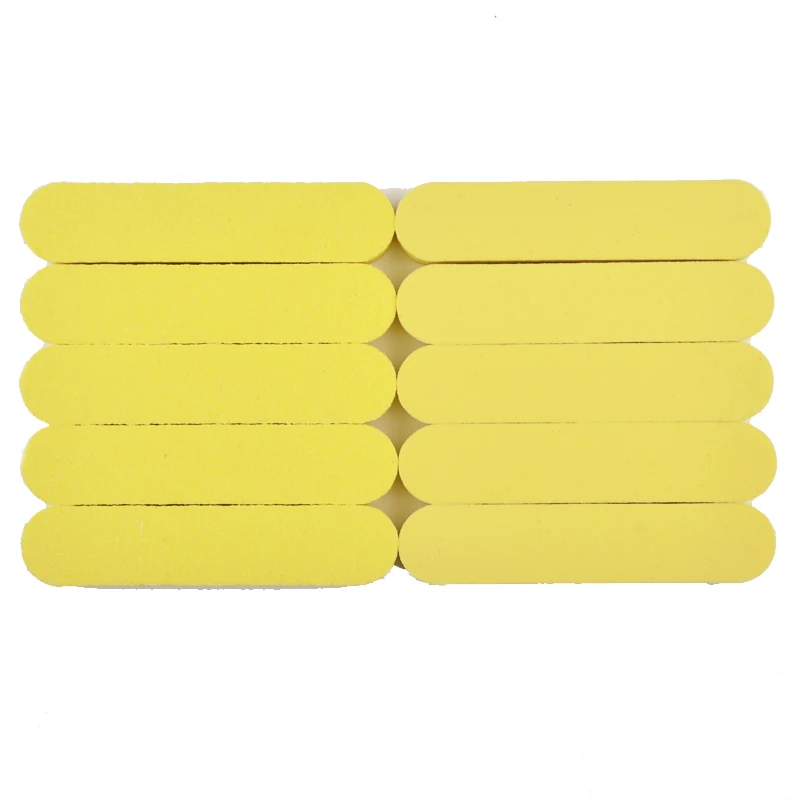 

5Pcs Yellow Mini Nail File Buffer Strip 100/180 Buffing Sanding Files DIY Nail Art Tools Washable Pedicure Manicure Polish Tool