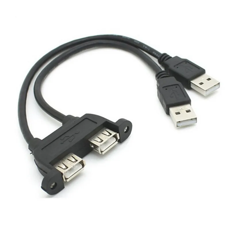 Cablecc CY комбинированный двойной USB 2 0 штекер гнездо Удлинительный кабель 20 см с