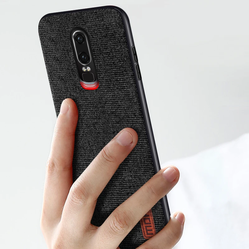 Чехол для oneplus 6 чехол MOFI One Plus жесткий накладка из мягкого силикона с тканевыми