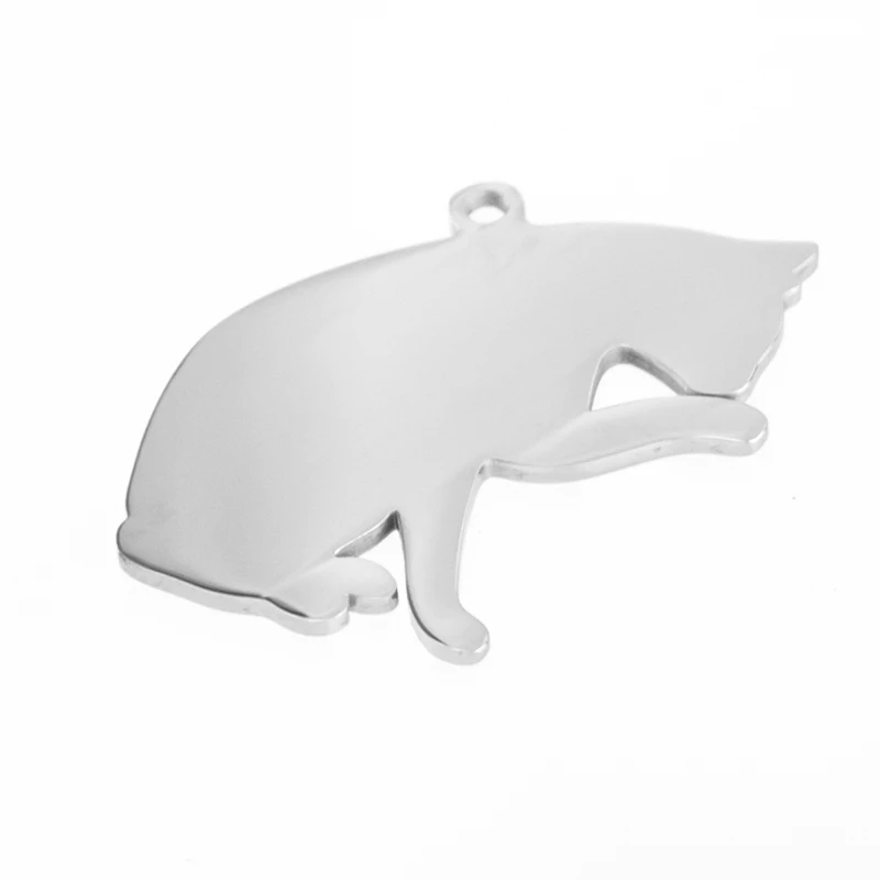 Risul a Licking paw cat подвеска из нержавеющей стали для кошки удостоверения личности