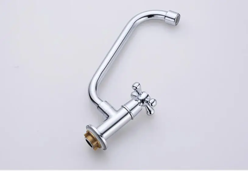 Single cold copper valve faucet kitchen 304 stainless steel sink laundry pool into the wall LU41322 | Обустройство дома