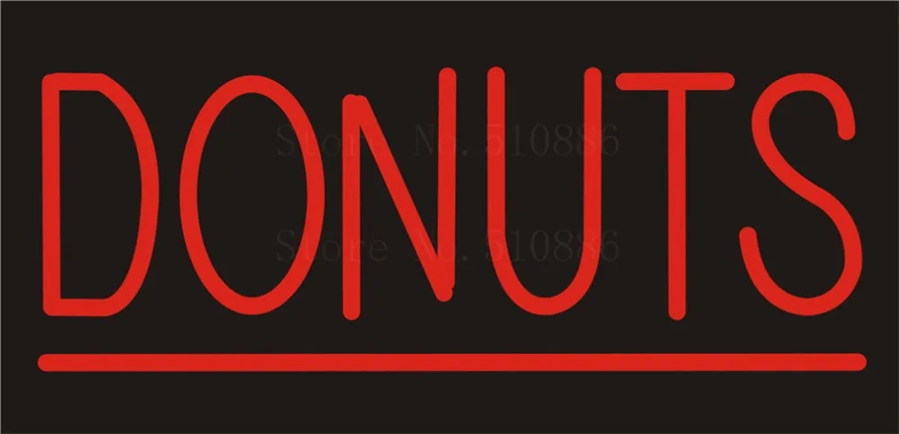 

NEON SIGN For Donuts Bar cakes Cave Real GLASS Tube Beer PUB Restaurant Signboard store display Shop Light Signs 17*14