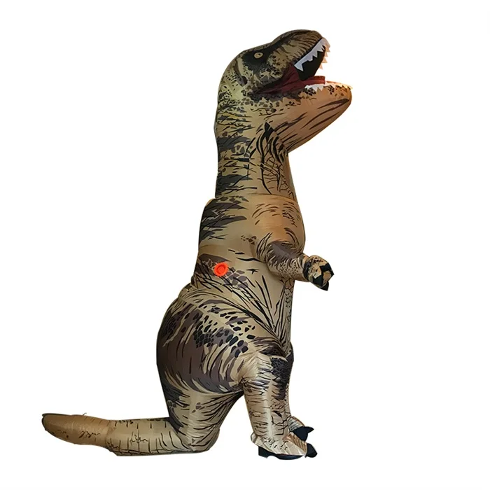 brown dinosaur Надувной динозавр T REX костюмы для взрослых Kid Для женщин Для мужчин Blowup T-Rex Dinosaur Хэллоуин надувной костюм талисман партии платье - Цвет: brown dinosaur