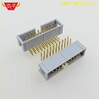 dc3 20p grey white 20pin idc socket box 2 54mm pitch box header right angle connector contact part of the gold plated 3au yanniu