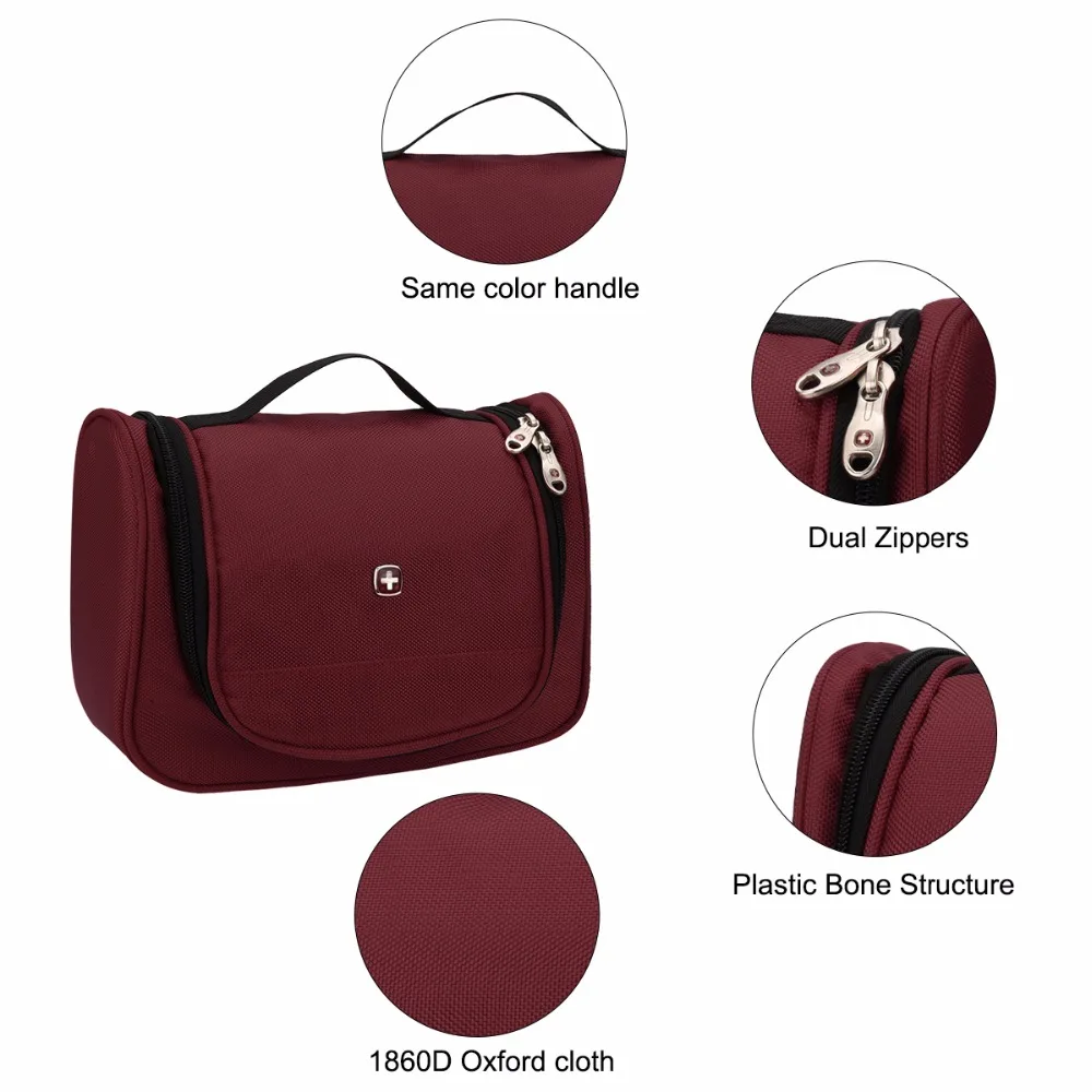 Waterproof Hanging Toiletry Bag - Travel Cosmetic Makeup for Women Shaving Kit Organizer Men |