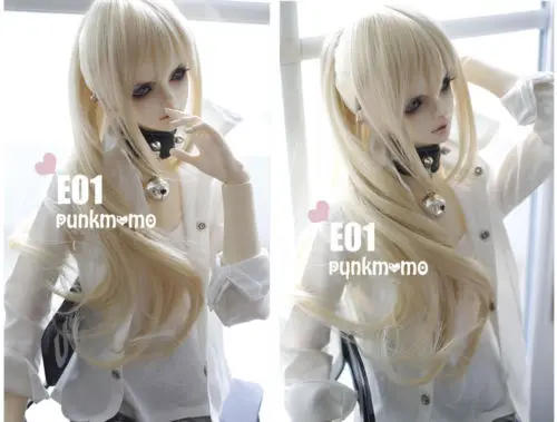 Новое поступление 22-24 см длинный золотой парик для конского хвоста 1/3 SD PULLIP BJD