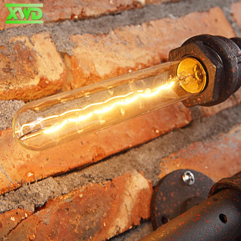 Американские водопроводные трубы форма пистолета настенная лампа E27 держатель