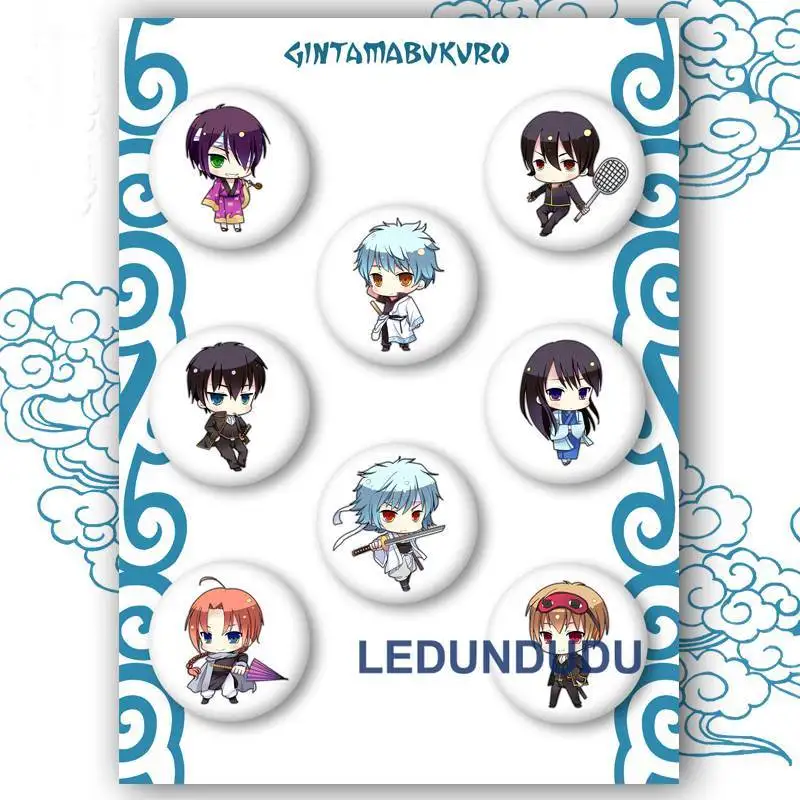 Брошь в виде героев мультфильма гинтоки|badge collection|badge animebadges cute |