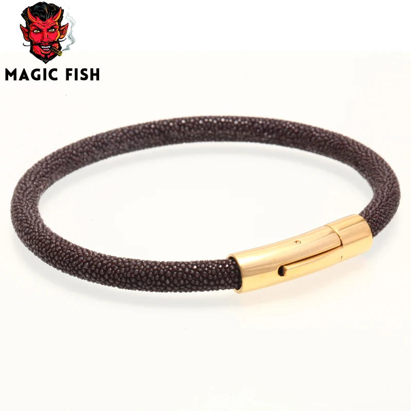 Браслет Magic Fish мужские браслеты из натуральной кожи и нержавеющей стали 316L
