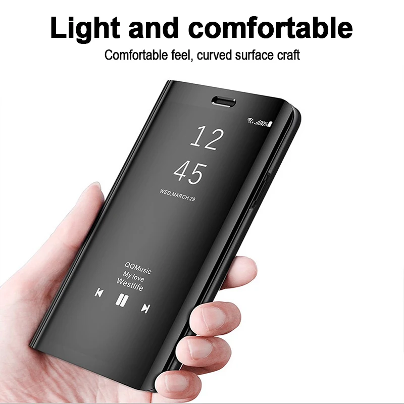 Умный зеркальный флип-чехол для телефона Samsung Note 8 9 чехлы кожаный с подставкой S10E