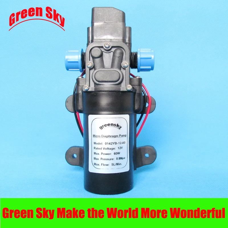 

DC 60W Automatic switch Diaphragm pump high pressure small electric Water Pump 12v mini 5L/min self priming sprayer pump