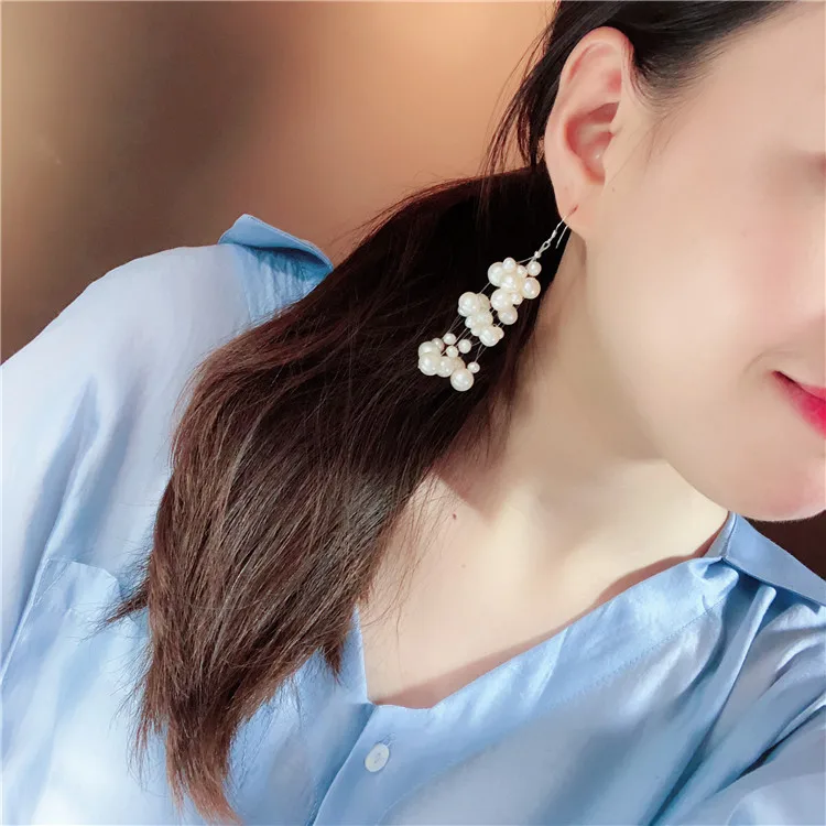Natural Freshwater Pearl Earrings S925 Sterling Silver Hooks Elegant Drop Jewelry Women Gifts | Украшения и аксессуары