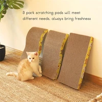 pet cat scratch board 3 shape cat toys double sided durable pet cat scratcher pad bed mat toy claw care cat corrugated cardboard