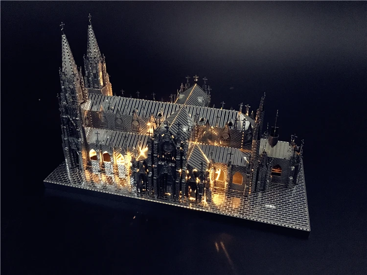 Ночной светильник s Нью-Йорк Святого Патрика церковь 3D Головоломка Детские развивающие игрушки светодиодный светильник статуя настольная лампа домашний декор Новинка светильник s