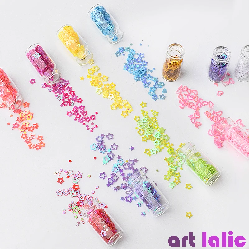 Artlalic, 48 бутылок, стразы для дизайна ногтей, бисер, блестки, наконечники для украшения, инструмент, гель, наклейки для ногтей, смешанный дизайн, чехол, набор