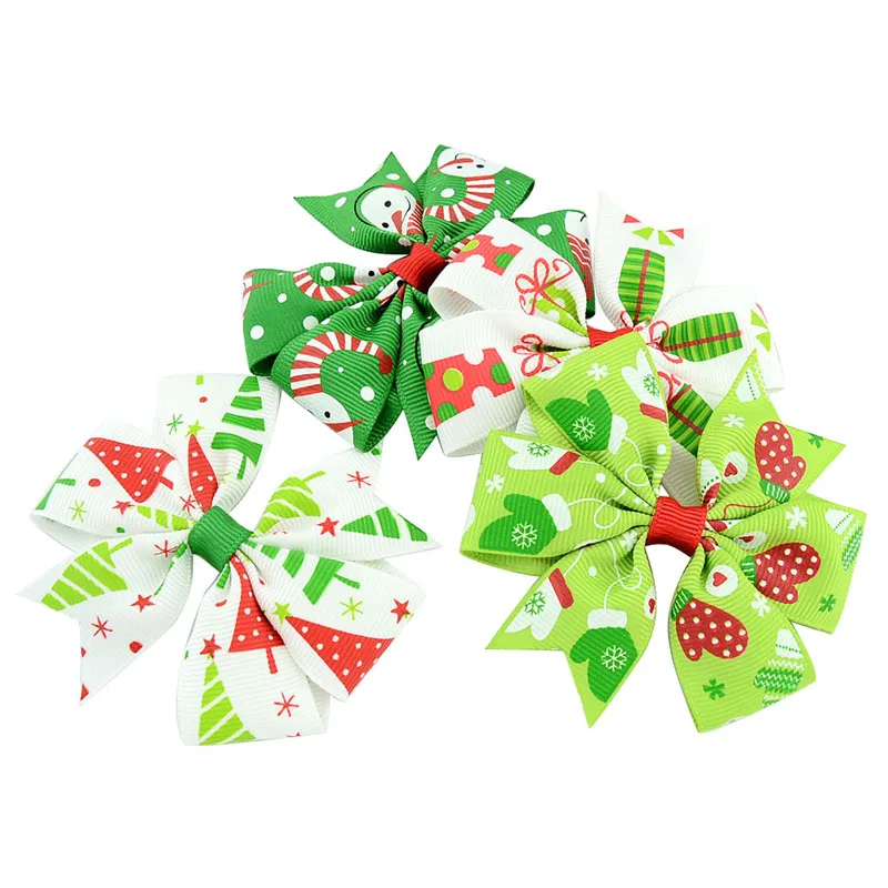 Heve You 12Pcs Handmade Pet Hair Clips Snowflake Santa Claus Dog Bow Grooming Bows Accessories Chihuahua Chriatmas Gifts | Дом и сад