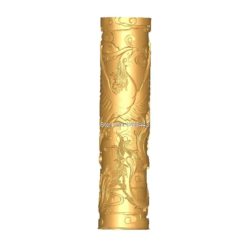 Рельеф Baluster_pillars_phoenix 3d для СТЛ моделей с ЧПУ форматные столбы модель рельефа artcam