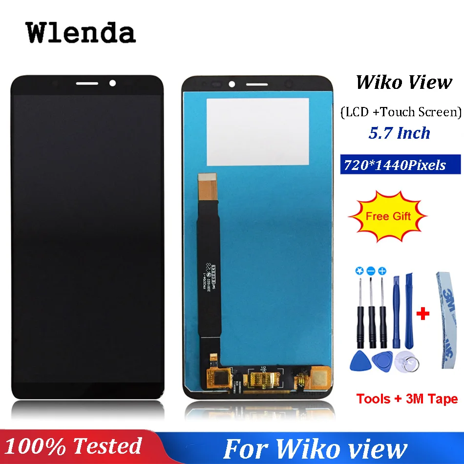 100% оригинальный новый для Wiko view ЖК-дисплей + сенсорный экран ЖК-дигитайзер