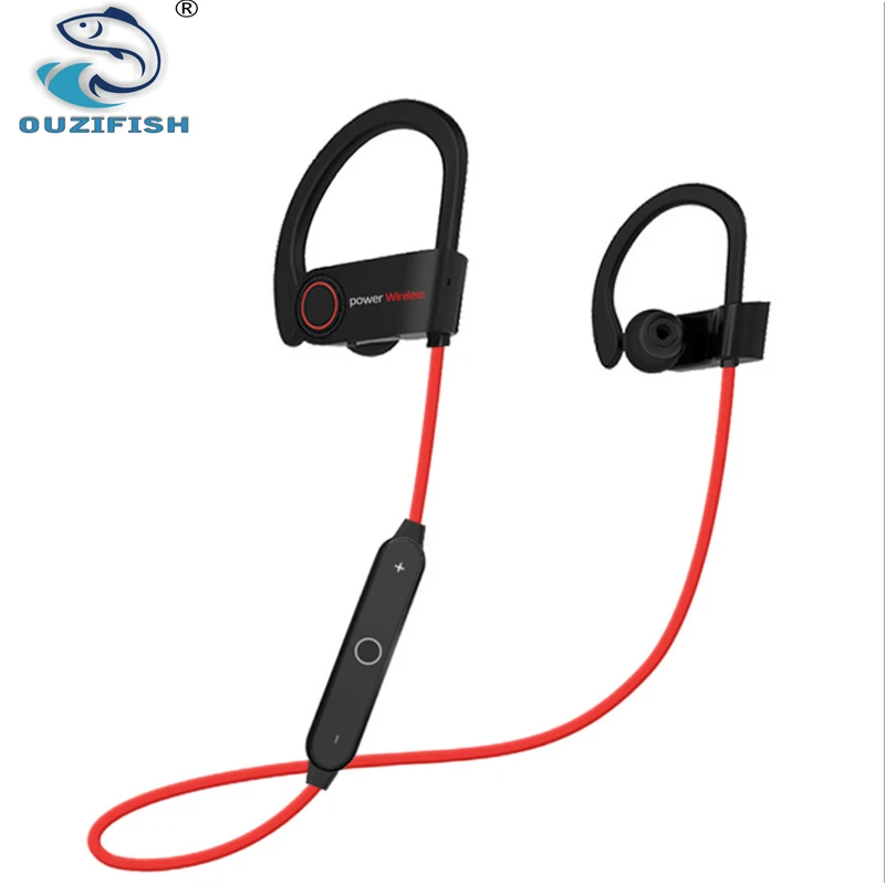 OUZIFISH Bluetooth наушники Беспроводной Спорт богаче бас HiFi стерео вкладыши w/Mic шум