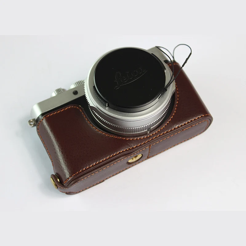 Натуральная кожа Половина чехол для камеры Leica D-LUX7 D7 D-LUX 7 с батарейным отверстием