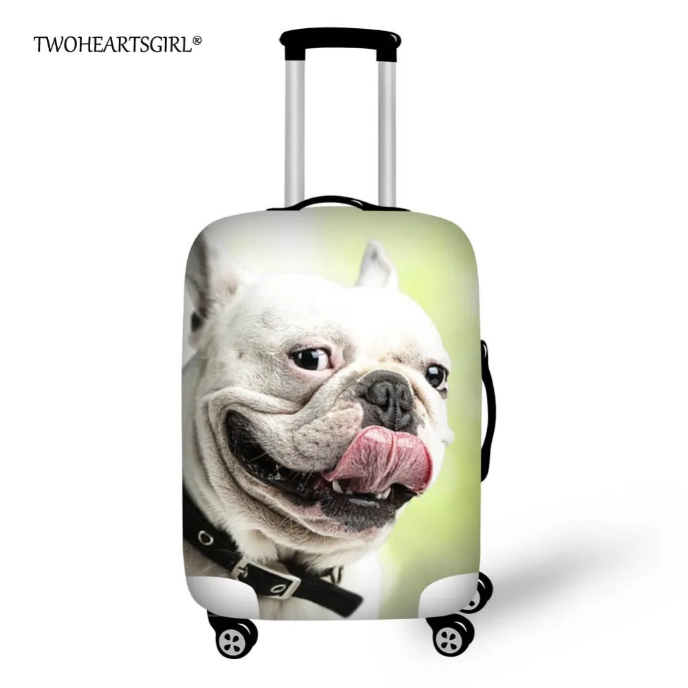 

Twoheartsgirl French Bulldog Print Luggage Cover for Travel Elastic Waterproof Travel Suitcase Cover Protective Dust Cover