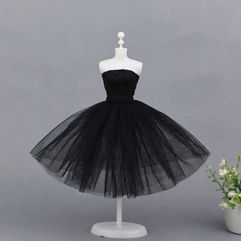 Сексуальное черное маленькое платье для куклы Барби Вечерние платья Vestido одежда для кукольный домик Barbie 1/6 BJD куклы аксессуары