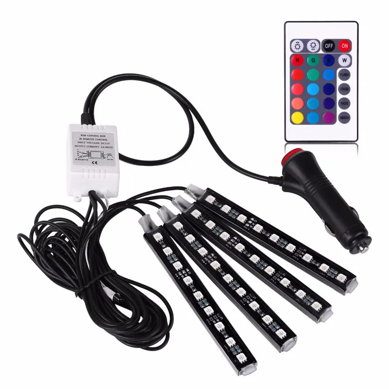 Спиверт 12В RGB LED DRL свет 5050SMD Авто пульт дистанционного управления светодиодная