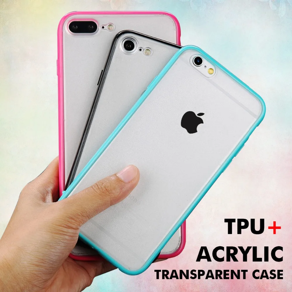 Для iphone 7 Чехол Ультра тонкий карамельный цвет акриловая задняя крышка для 8 Plus plus