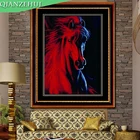 Вышивка QIANZEHUI, вышивка крестиком, 5 D восемь лошадей, конский голов, Ледяной и огненный пейзаж, вышивка крестиком, стена домашний декор