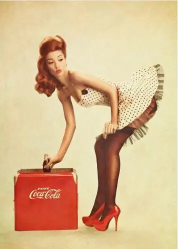 Vintage Cola Pin Up Girl Lorry SILK POSTER Decorative Wall painting 24x36inch | Дом и сад