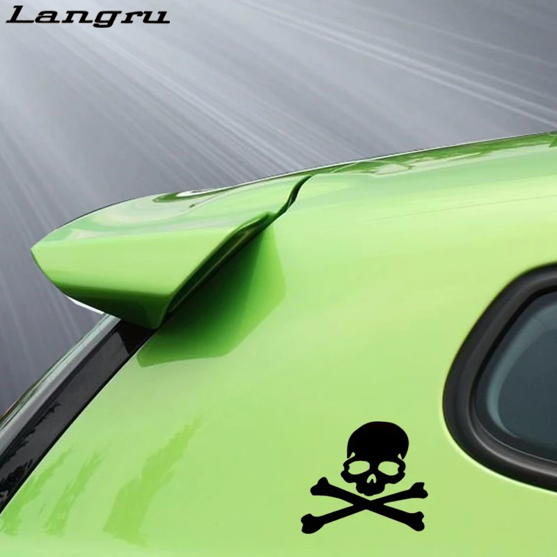 Langru New Style Terror Pirate Robber Skull Cross Bone Funny Car Sticker Decor Vinyl Decal Jdm | Автомобили и мотоциклы