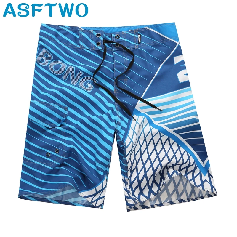 ASFTWOTrunks для мужчин бермуды Печатных Пляжные шорты быстросохнущие полиэстер