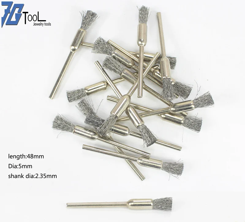Pen shape steel 5pcs Brass ppin5pcs латунные проволочные щетки Dremel Электрический инструмент круглые щетки дисковая кисть горшок щетка для чашки Dremel Аксессуары для ржавчины Dremel - Цвет: Pen shape steel 5pcs