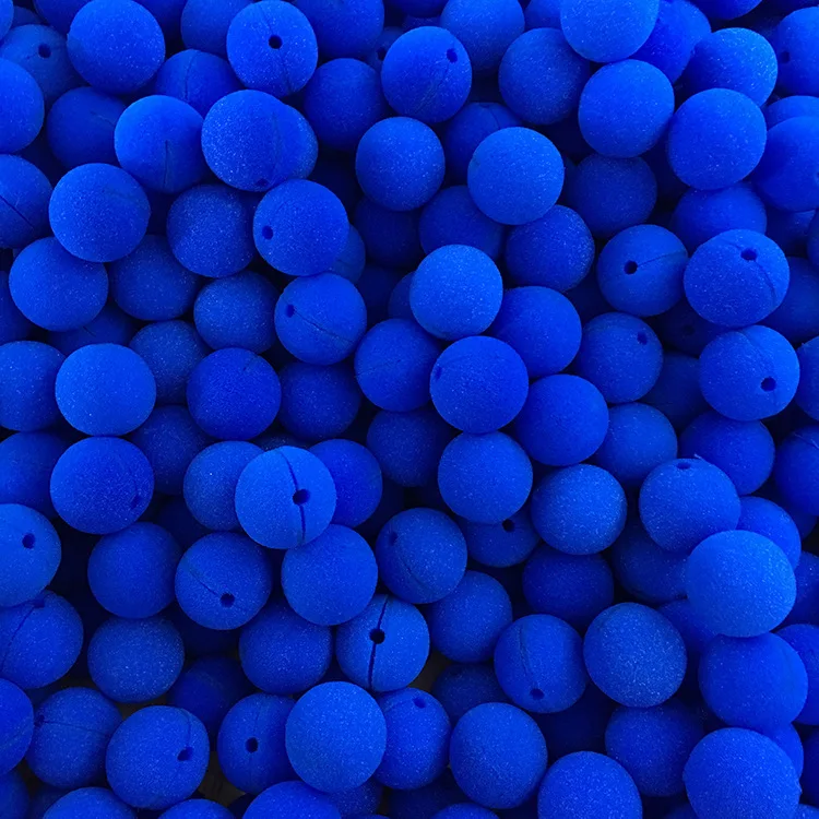50 шт Горячая Распродажа очаровательных синий шар пены цирк клоунский нос