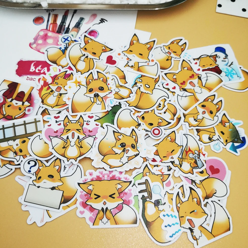 20/40 шт. Kawaii красивые с персонажем из мультфильма Лисенком на Скрап бумажная наклейка для творчества стикер для рукоделия фото украшение для дневника