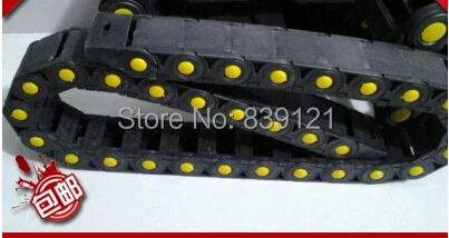 

Semi closed 25x38mm Cable drag chain wire carrier with end connectors plastic towline for CNC Router Machine Tools 1000mm